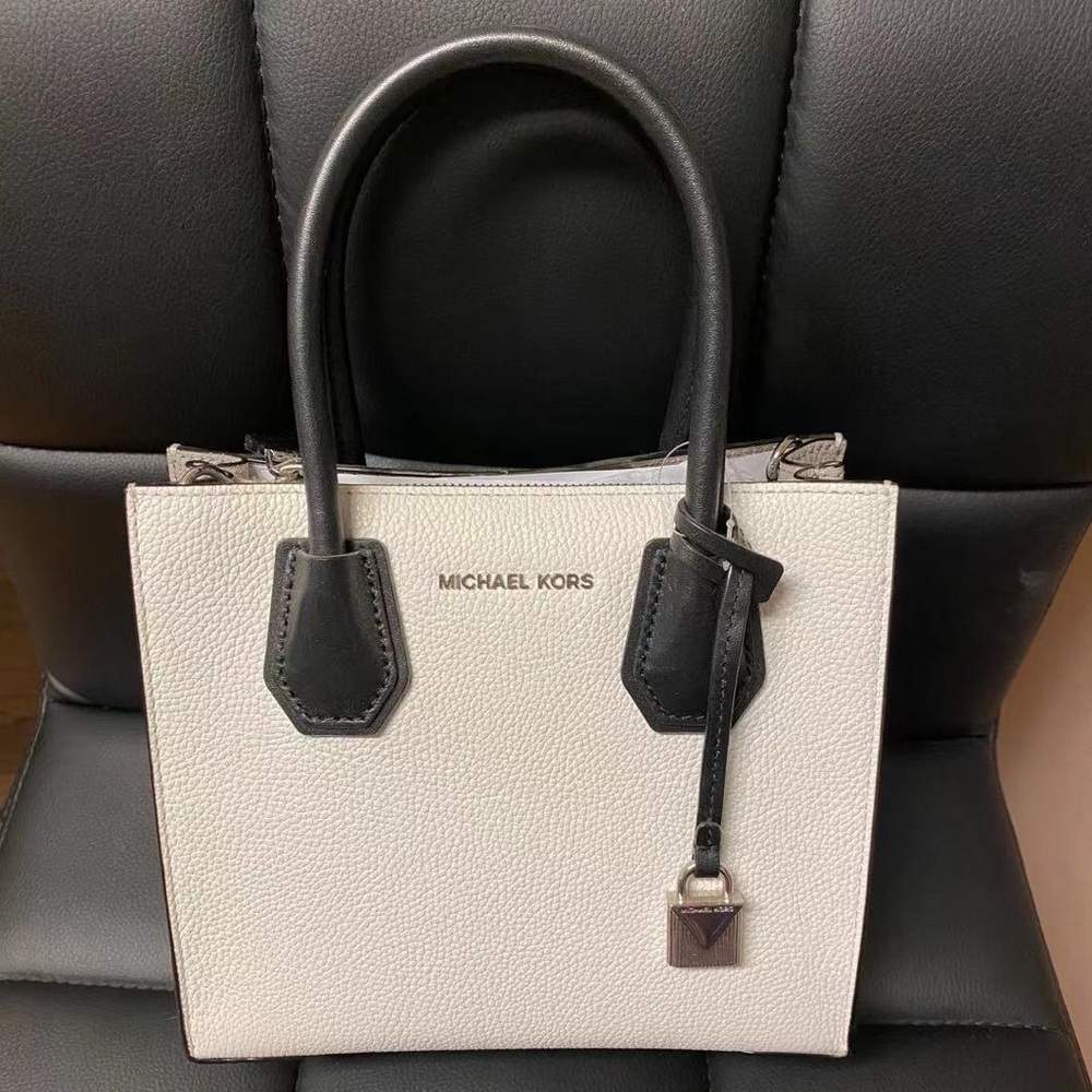 Michael Kors Mercer Black and While Crossbody Bag